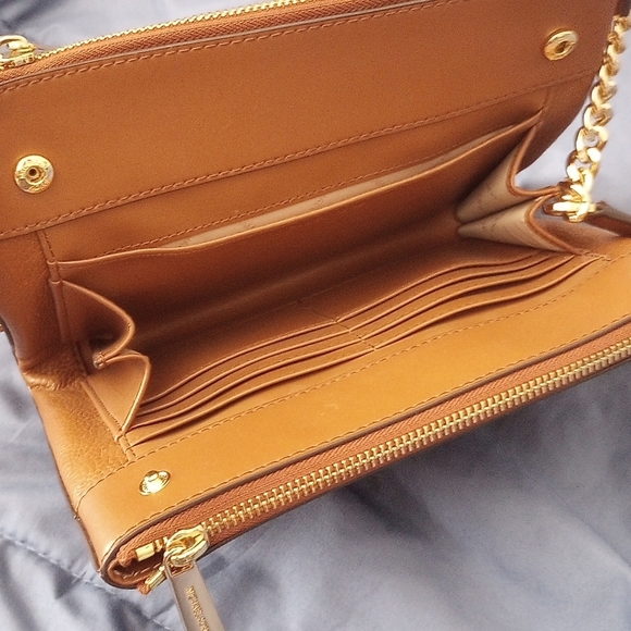 Michael Kors Kenly Large Double Zip East West Xbody Leather Crossbody Clutch Bag - Picture 2 of 8